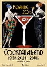 Das Plakat zur Veranstaltung ist im Gatsby-Stil gestaltet. Es zeigt zwei elegant gekleidete Frauen, die neben einem menschengroßen Cocktailglas stehen, in dem das Z10-Logo schwimmt. Unter dem Bild sind in runder Schrift der Veranstaltungsname, das Datum und die Adresse zu sehen. Außerdem wird beworben, dass auch alkoholfreie Cocktails angeboten werden.